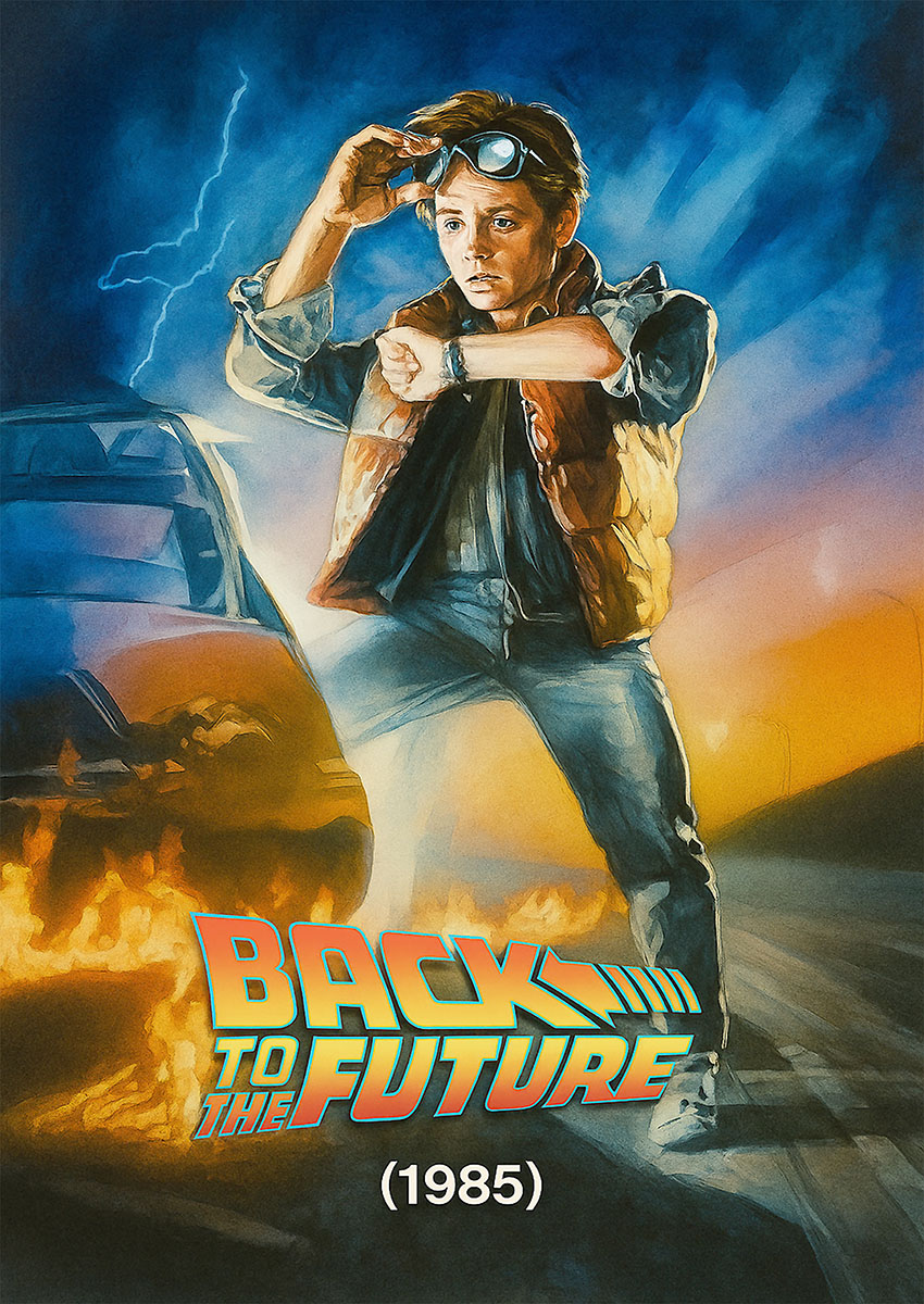 Back to the Future Canvas Print & Poster Wall Art - AI PRINT LAB
